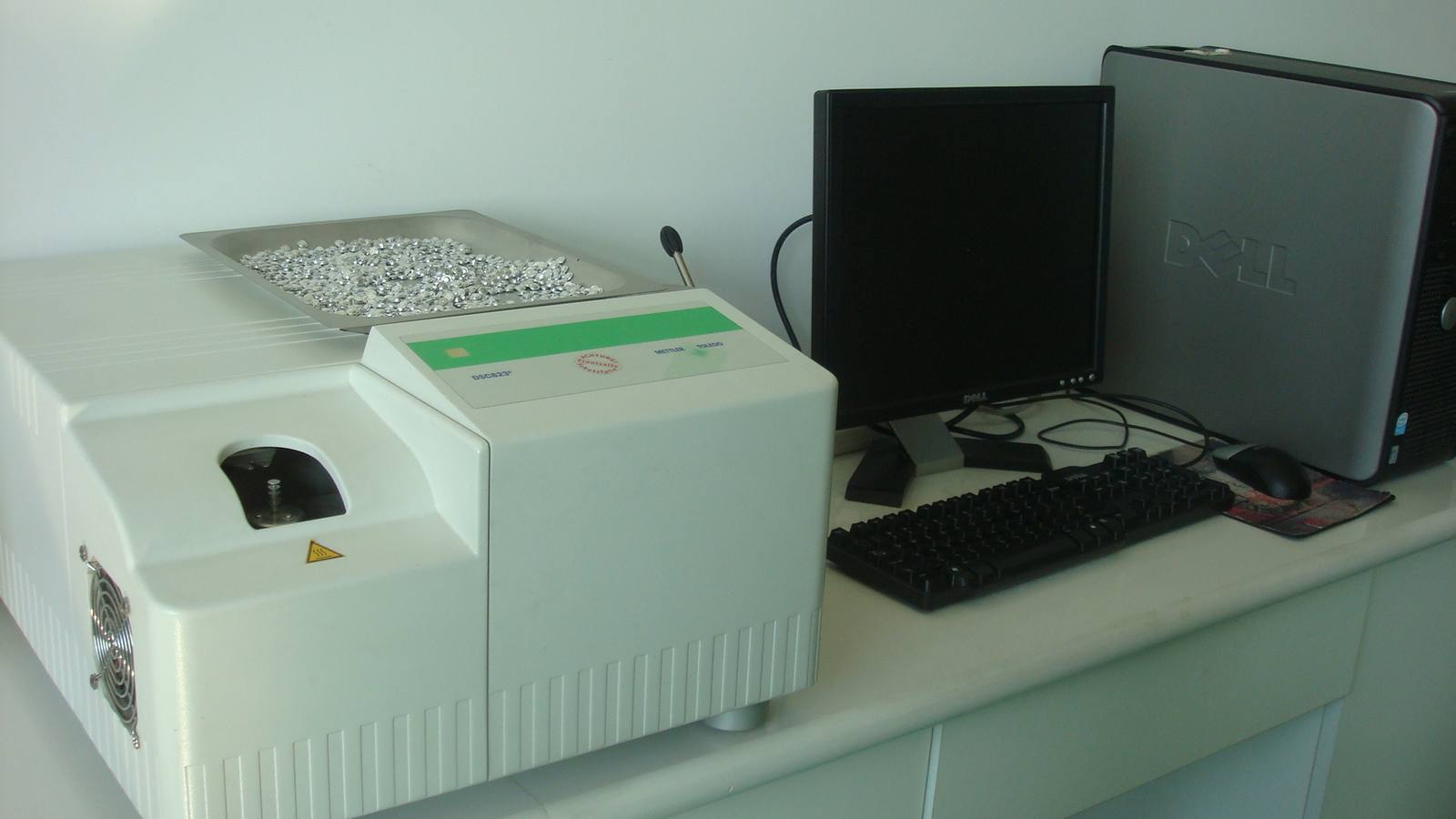 Glass transition temperature test equipment in the quality control room.